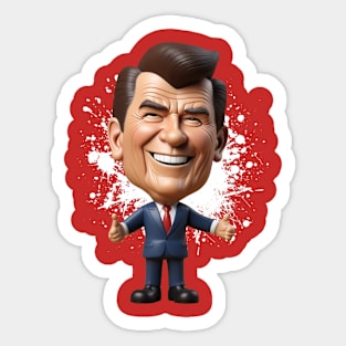 Ronald Reagan plastic figure Sticker